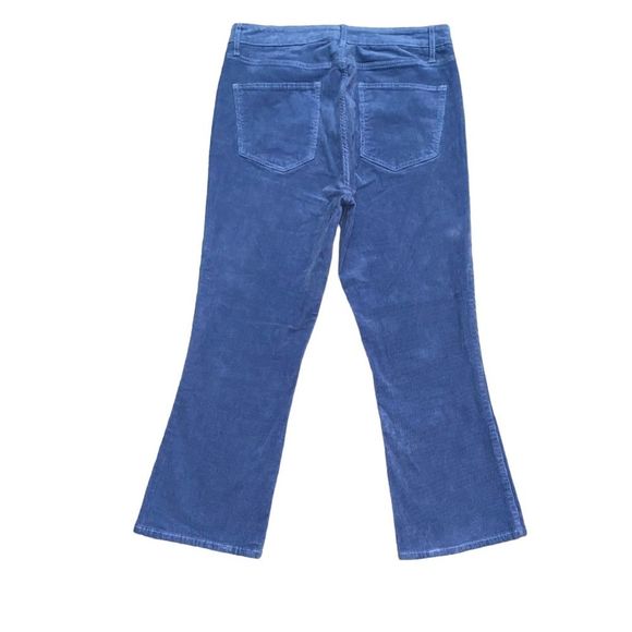 Popsugar Stone Wash Blue High-Waisted Kick Flare Flared Corduroy Pants Size 12 - Picture 9 of 14
